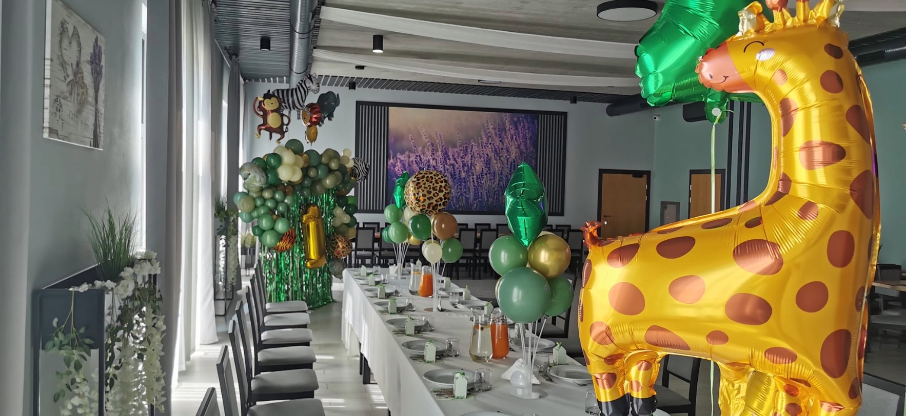 wystrój sali małej na urodziny